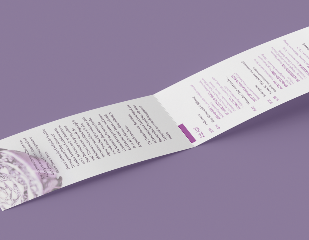 Innenseiten Veranstaltungs-Flyer