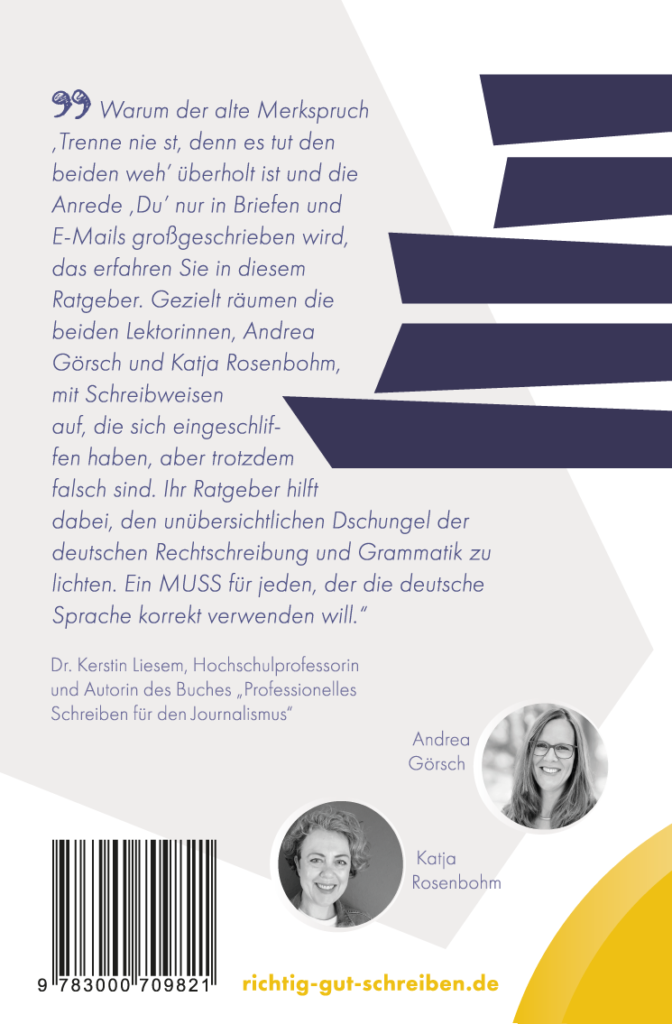 Rückseite Ratgeber Rechtschreibung: Wie Sie im Job korrekt schreiben