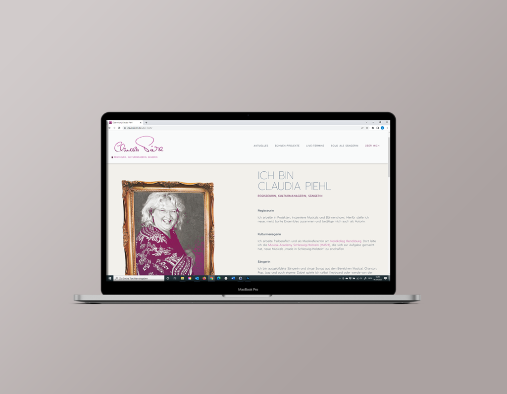 Website-Design und Umsetzung für Claudia Piehl - Über Claudia